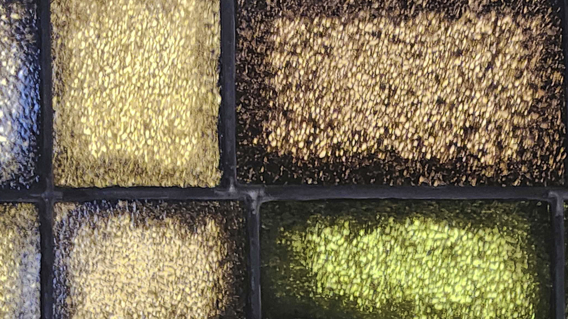 Stained glass bricks
