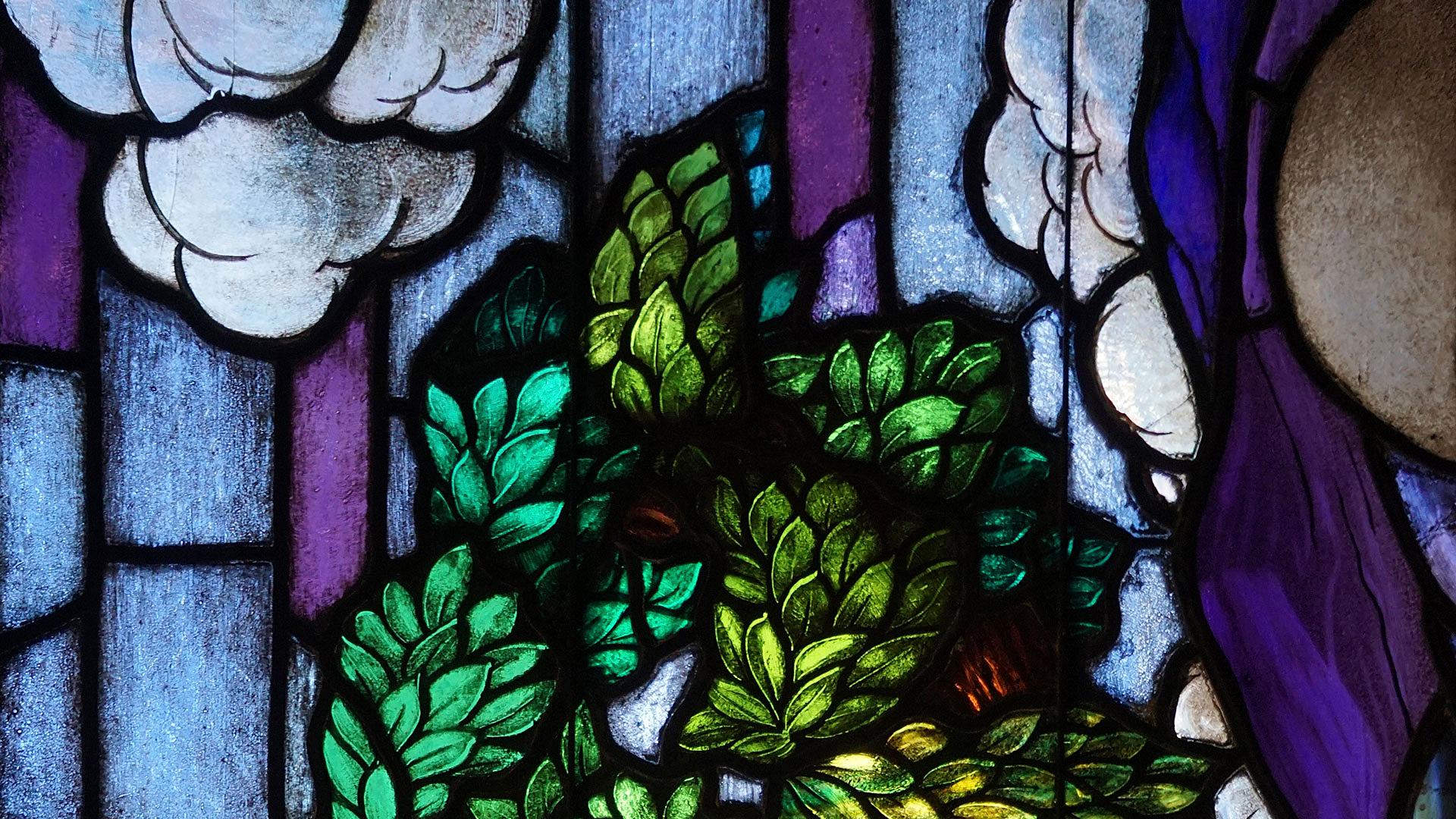 Stained glass clouds