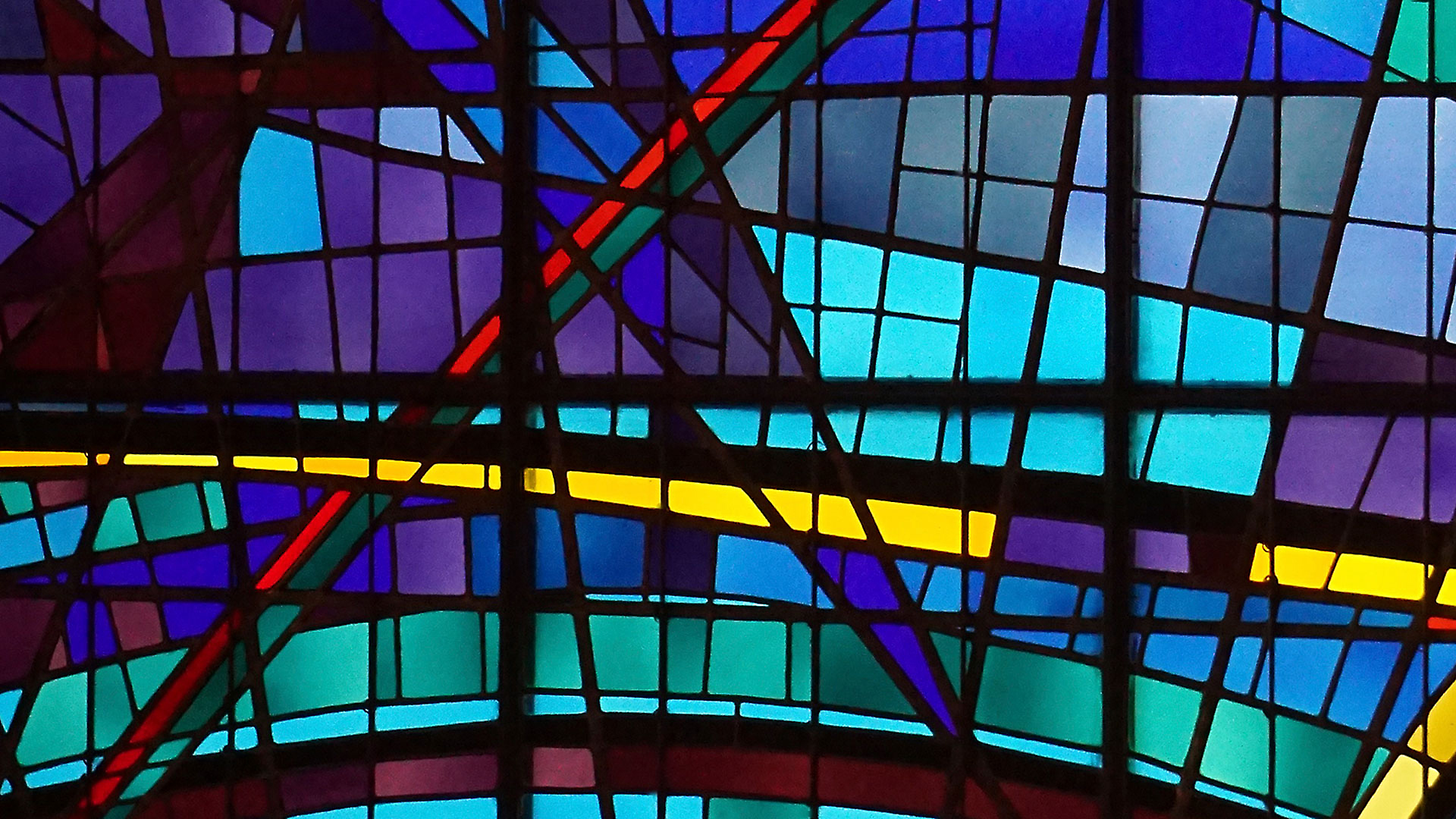 Stained glass yellow 3