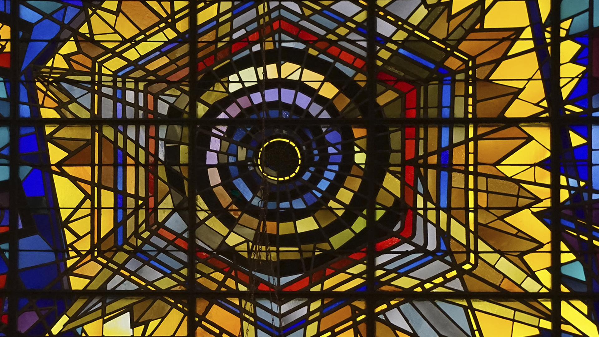 Stained glass sunburst
